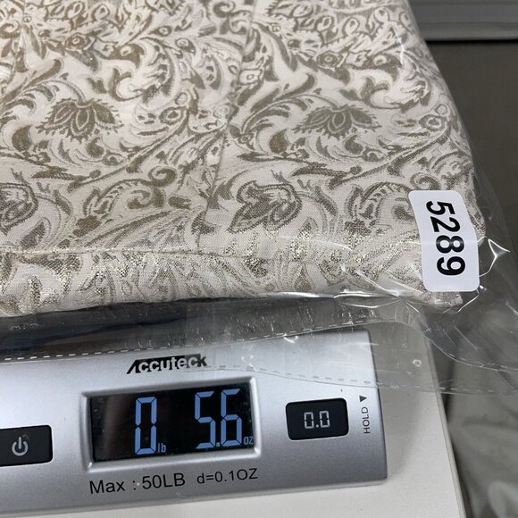 WHBM Women’s Top 2 Cream Floral Sleeveless Peplum Bodice Shimmer - Picture 12 of 12